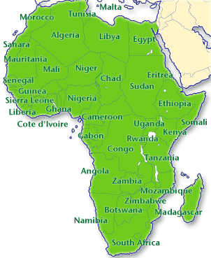 Afrika map