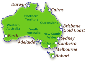 Austrália map