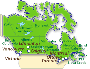 Kanada map