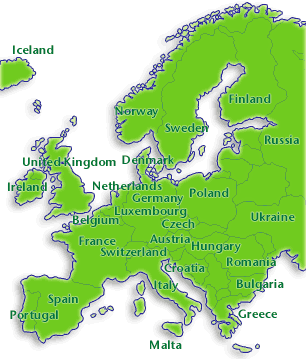L'Europe map