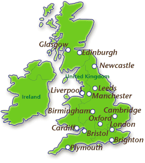 UK and Ireland map